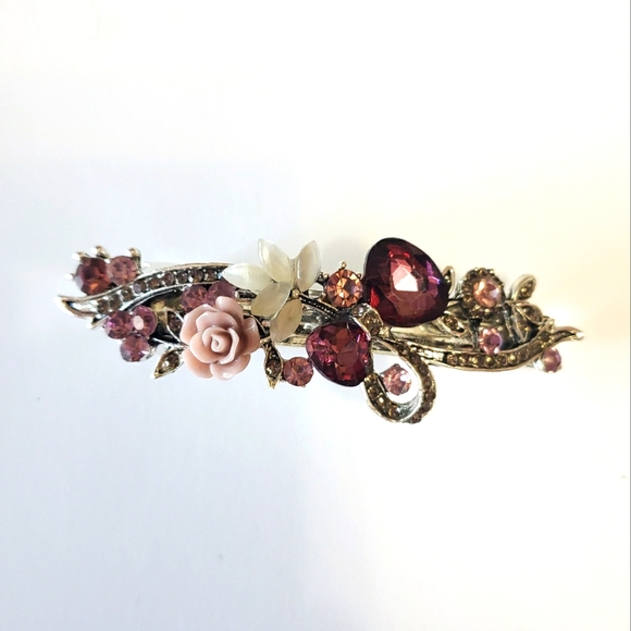 Accessories - Fashion Shiny Crystal Hair Clips Leaf Flowers Barrettes Elegant Women Headwear